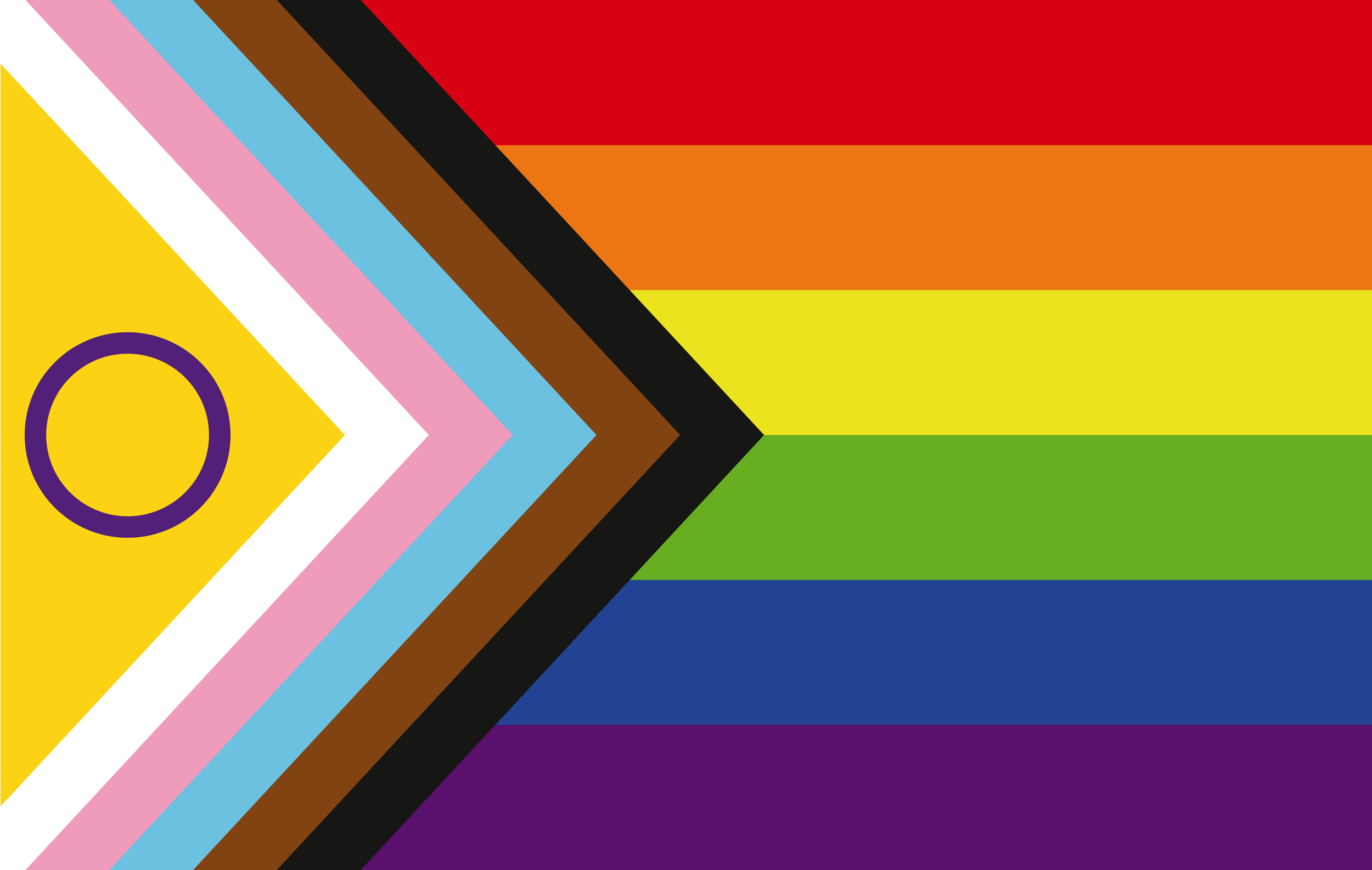 Inter mit einschließende Pride-Flagge